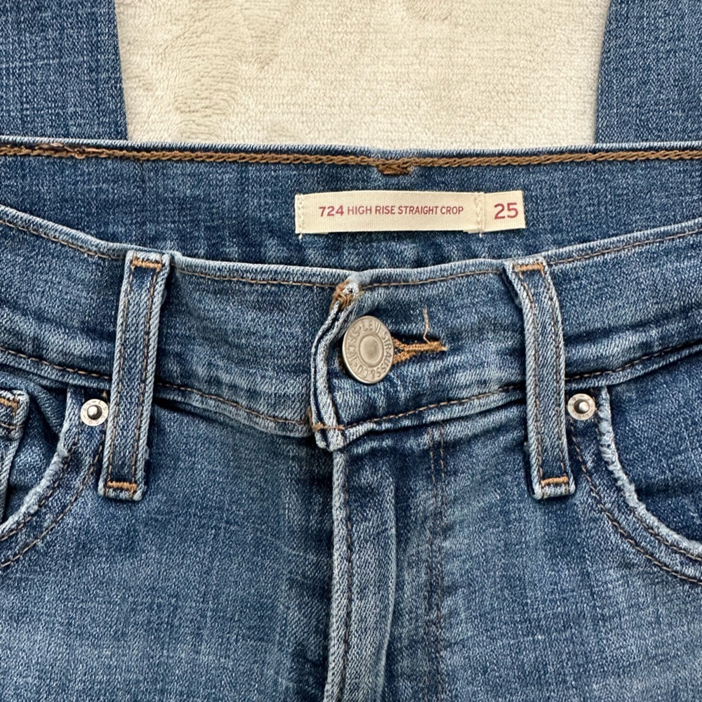Levi’s High Rise Straight Crop Jeans